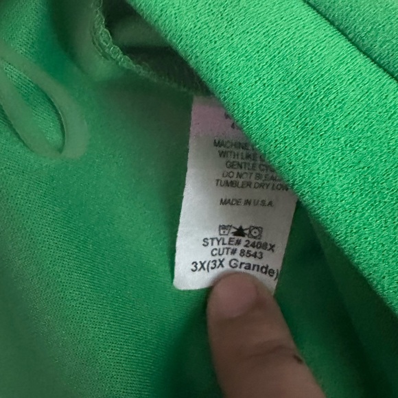 NWT Goodtime USA Vibrant Green Wide-Leg Pants Size 3X - Picture 6 of 6